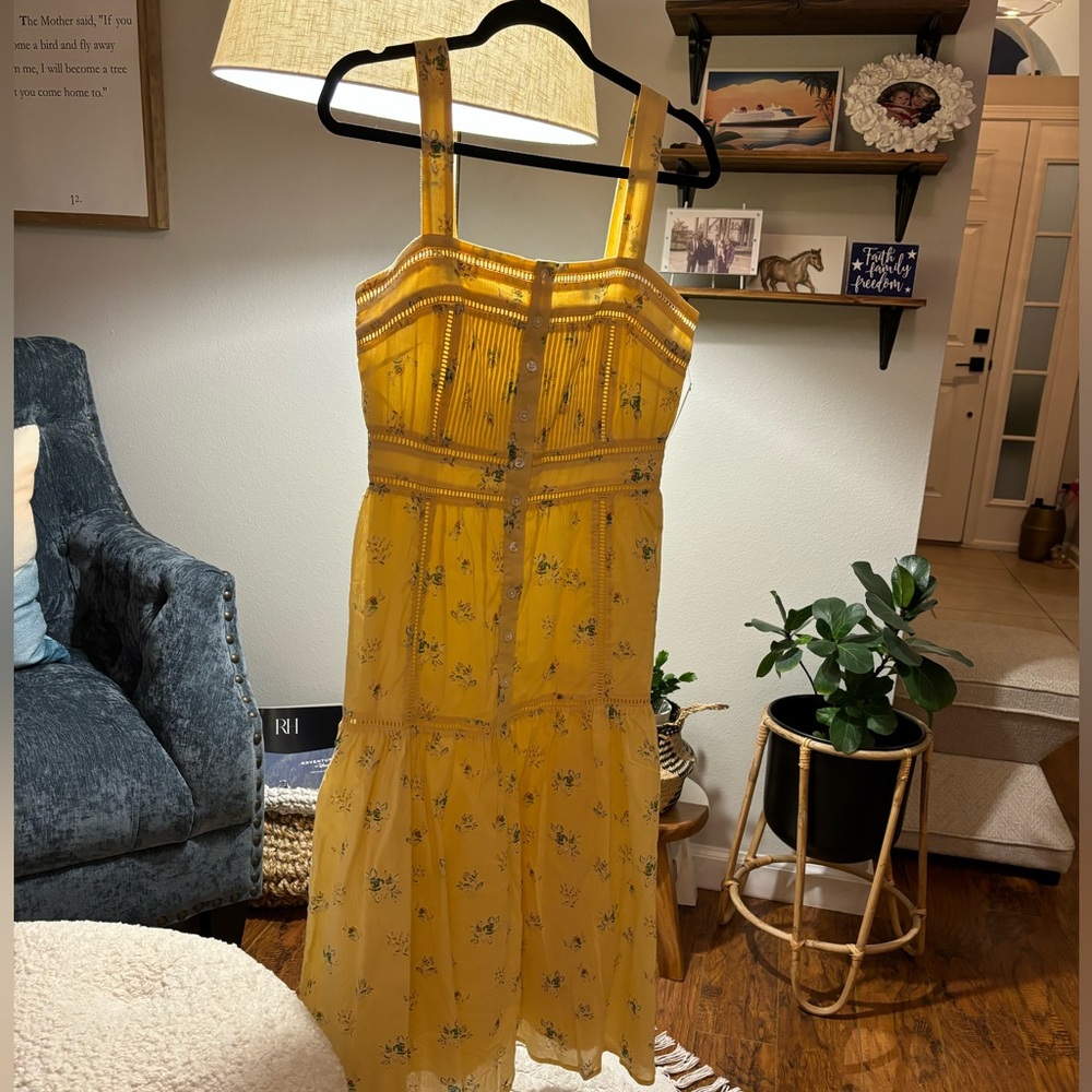 Joie Yellow Floral Maxi Dress